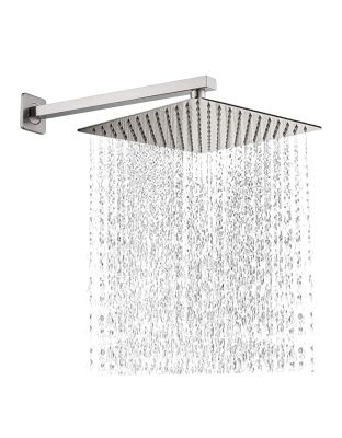12&quot; Bathroom Rainfall Shower Head SS304 - Chrome Finish